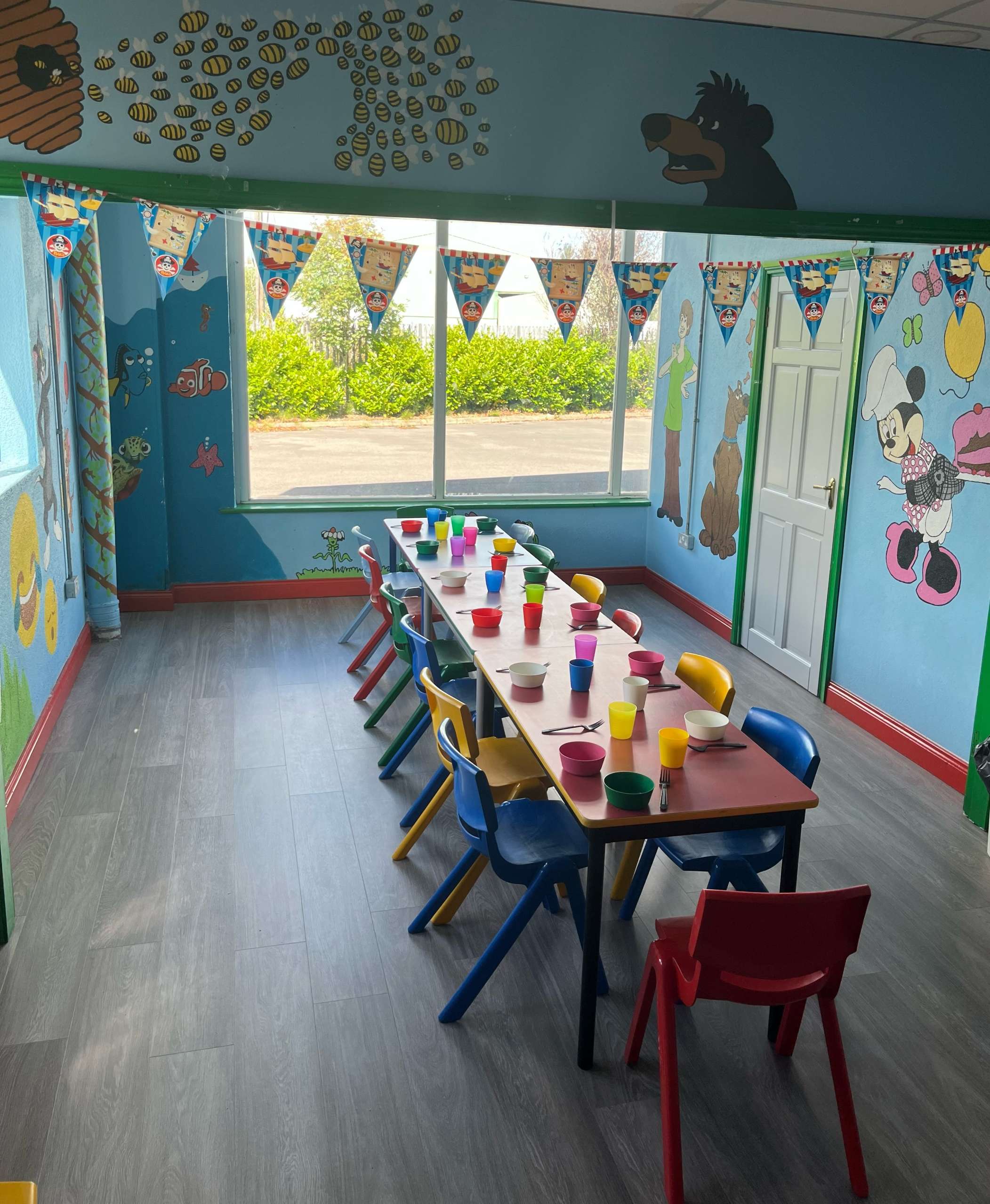Birthday party tables and decorations at Roscommon Leisure Zone